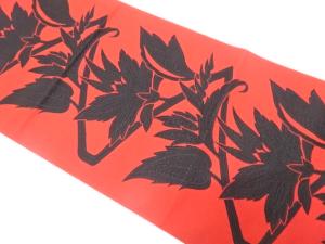 アンティーク　唐花模様織り出し名古屋帯（着用可）